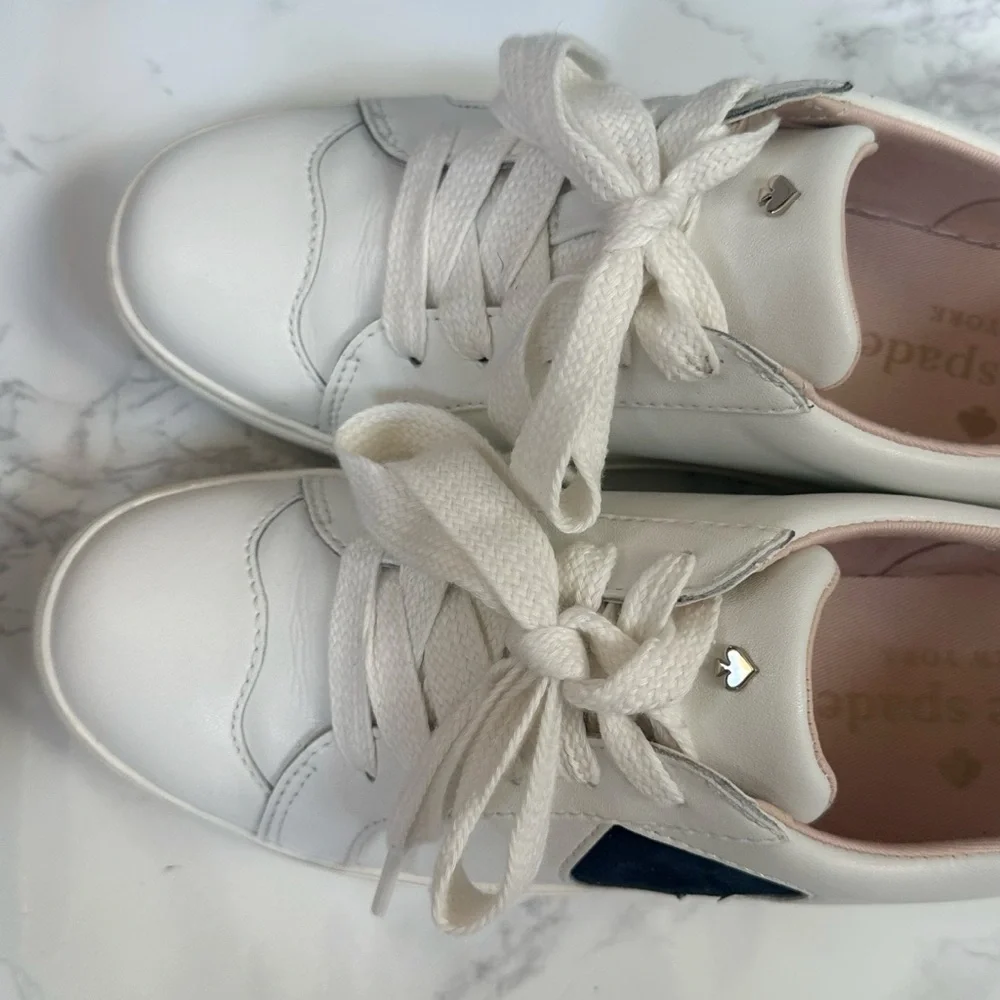 Kate Spade Fez White and Blue Sneakers - Picture 12 of 14